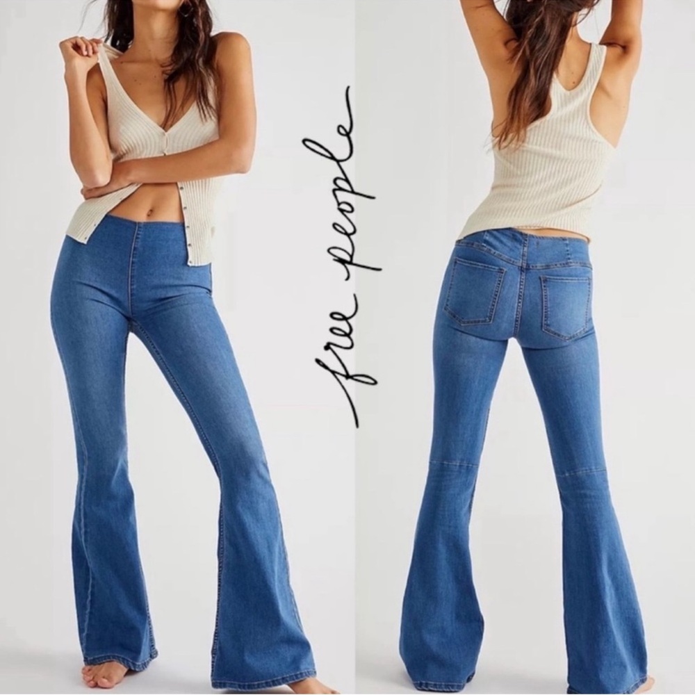 Free People We The Free Penny Pull-On Flare Jeans Size 27